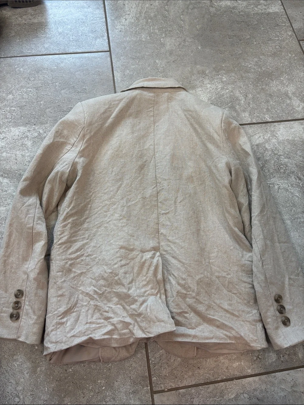 Cat & Jack Light Beige Linen-Blend suit